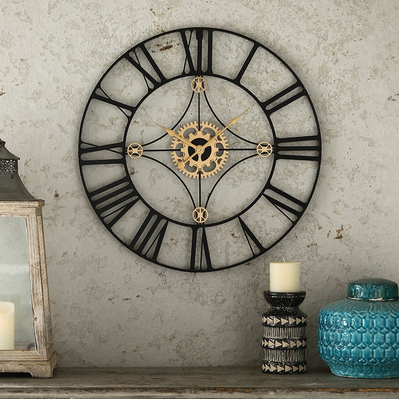 Metal wall Décor long clock - Shopps India Home decor