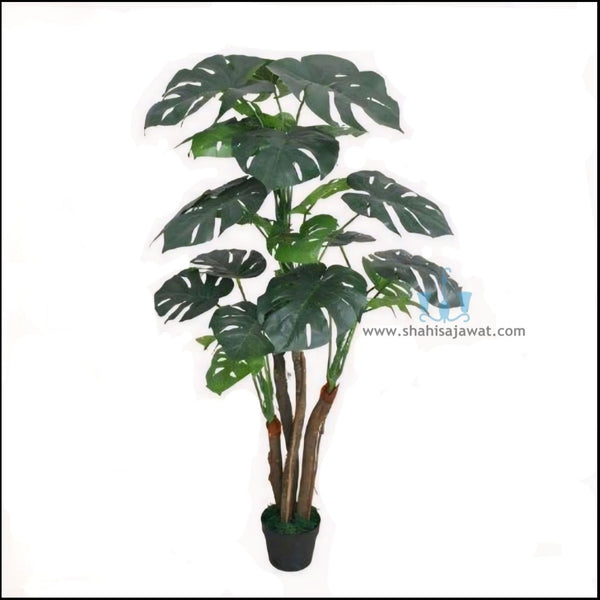 Decorative Real Like, Real Touch Nearly Natural Artificial (Faux) Green Split Monstera Plant Of Size 4.3ft, Made Of Plastic With Zero Maintenance, Available Exclusively At Shahisajawat India. Best Trendy Home Decor, Restaurant Decor, Office Decor Ideas Of 2024.